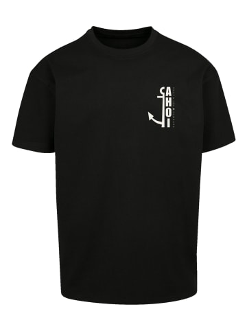 F4NT4STIC Heavy Oversize T-Shirt Ahoi Anker Knut & Jan Hamburg in schwarz