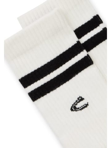 Camel Active 6er-Pack Unisex Socken mit Streifen-Detail in Weiß/Schwarz