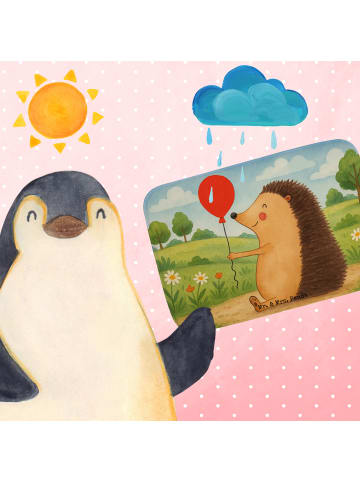 Mr. & Mrs. Panda Badvorleger Igel Luftballon Design ohne Spruch in Weiß