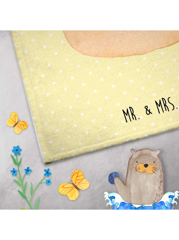 Mr. & Mrs. Panda Handtuch Cupcake ohne Spruch in Gelb Pastell