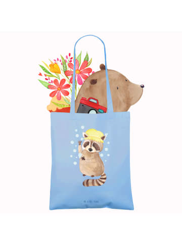 Mr. & Mrs. Panda Tasche Waschbär ohne Spruch in Sky Blue