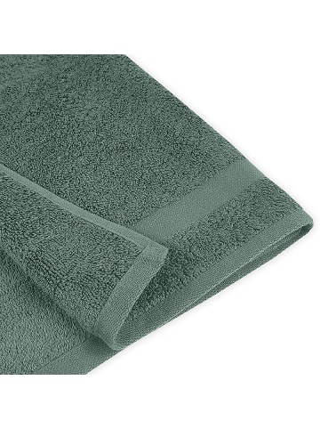 Framsohn 2er Set: Walkfrottier BIO Handtuch "ORGANIC" in Pinie -(L) 100 x (B) 50 cm