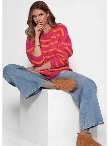 SASSYCLASSY Cardigan mit Streifen in Pink