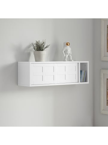 SoBuy Wandgarderobe in Weiß - (B)75 x (H)23 x (T)20cm