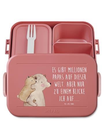 Mr. & Mrs. Panda Bento Box Papa Bär Motiv mit Spruch in Rot Pastell