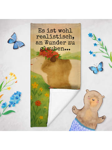 Mr. & Mrs. Panda Badetuch Meerschweinchen Weisheit Design mit Sp... in Gelb Pastell