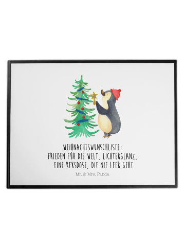 Mr. & Mrs. Panda Bastelunterlage Pinguin Weihnachtsbaum mit Spruch in Weiß