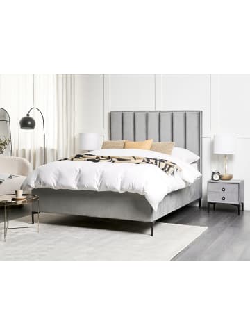 Beliani 3-tlg Schlafzimmer Set SEZANNE in Grau/Schwarz 150x215x142 cm