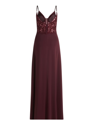 Vera Mont Abendkleid mit Stickerei in Prune Wine