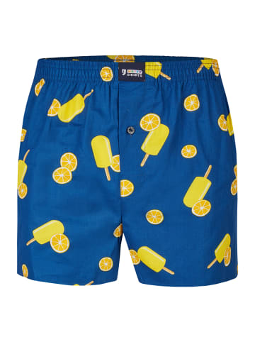 Happy Shorts Boxer Print in Capri-Ice