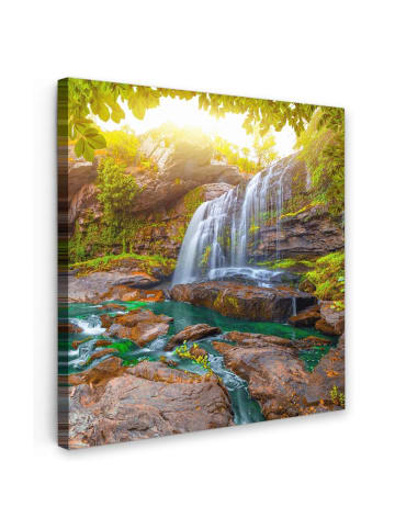 MuchoWow Leinwand bilder Sonniger Wasserfall (BxH)