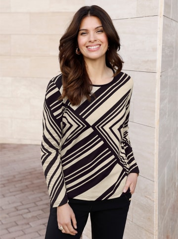 Sieh an! Langarm-Shirt in schwarz-sand-bedruckt