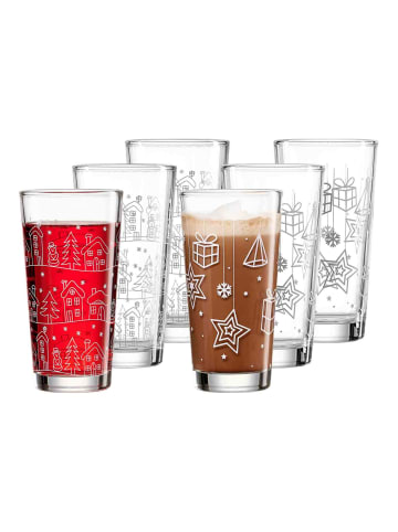 Ritzenhoff & Breker 6er Set Trinkgläser Winter Xmas 380 ml in transparent