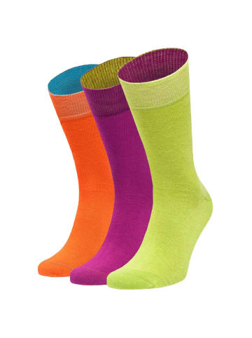 von Jungfeld Socken 3er Pack in Orange/Lila/Grün