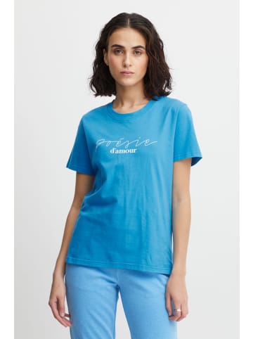 ICHI T-Shirt in blau