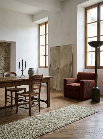 KADIMA DESIGN Flachgewebe-Teppich Handgewebt MEDWAY 65% Wolle Pflegeleicht in Grün