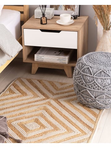 Beliani Kurzflor PIRLI in Beige - (W) 80 x (H) 1.2 x (L) 150 cm