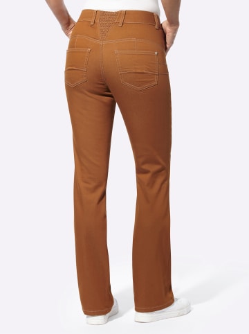 Sieh an! Bootcut-Jeans in cognac-denim