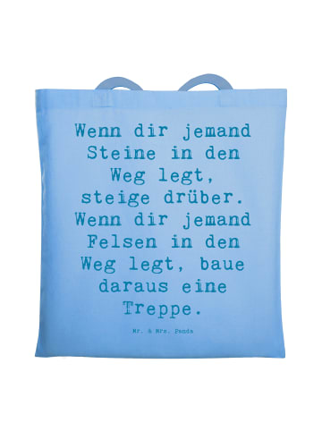 Mr. & Mrs. Panda Tote Bag Spruch Stolpersteine im Alltag meister... in Sky Blue