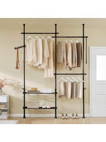 SoBuy Kleiderständer in Matt-Schwarz - (W) 42 x (H) 295 x (L) 113 cm