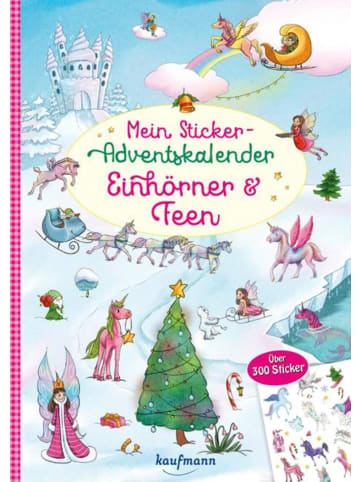 ERNST Kaufmann Verlag Mein Sticker-Adventskalender | Einhörner & Feen - Über 300 Sticker +...
