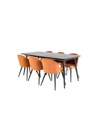 ebuy24 Essgruppe Gold 1 (7-teilig) Orange 85 x 180 cm