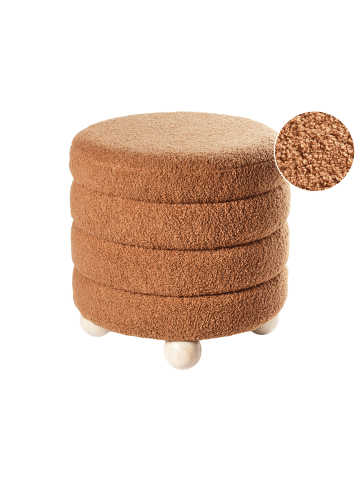 Beliani Pouf CHILLY in Braun - (W) 42 x (H) 41 x (L) 42 cm
