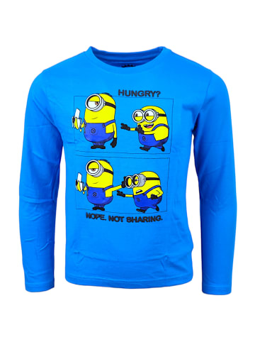 Minions Langarmshirt Minions Bob & Stuart in Blau