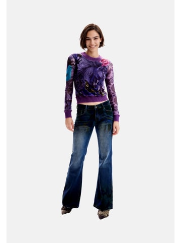 Desigual Sweatshirt 'Orchids Lacroix' in lila