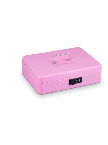 relaxdays Geldkassette in Rosa - (B)30,5 x (H)8,5 x (T)24,5 cm