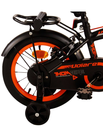 Volare Kinderfahrrad Thombike für Jungen 14 Zoll Kinderrad in Schwarz Orange 4 Jahre