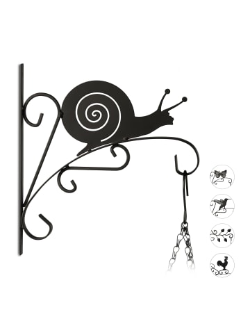 relaxdays 6tlg. Blumen-Set in Schwarz/ Braun