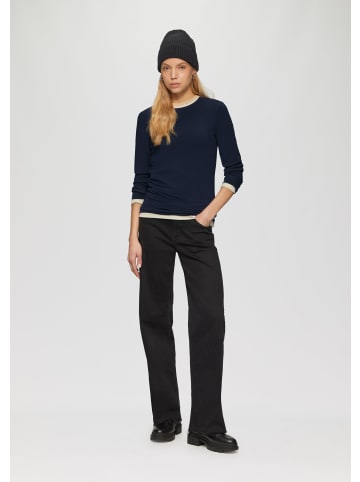 QS T-Shirt langarm in Blau