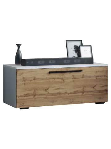 VCM Holz TV Lowboard Möbel Fernsehschrank Arila S in Weiß / Honig-Eiche