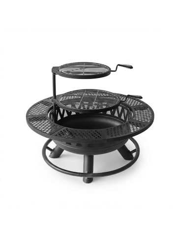 relaxdays Feuerschale in Schwarz - (H)61 x Ø 92 cm
