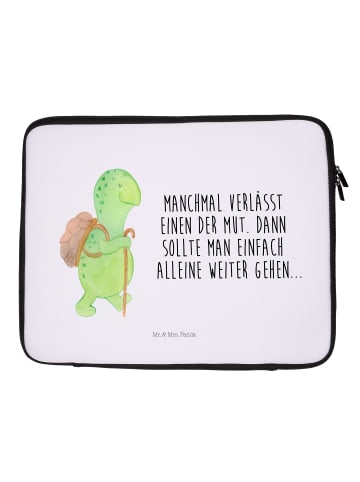 Mr. & Mrs. Panda Notebook Tasche Schildkröte Wanderer mit Spruch in Weiß