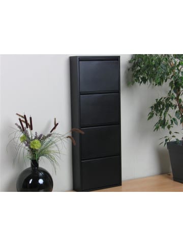 ebuy24 Schuhschrank Pisa Schwarz 50 x 16 cm