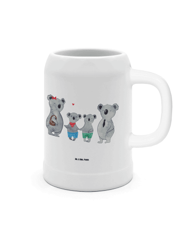 Mr. & Mrs. Panda Bierkrug Koala Familie zwei ohne Spruch in Weiß
