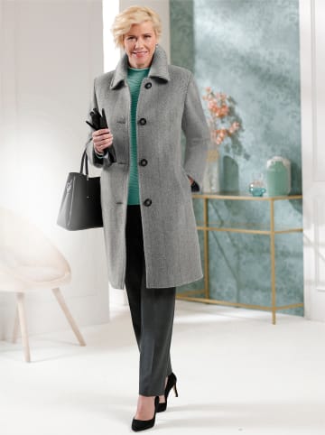 WITT WEIDEN Kurzmantel in grau-ecru-gemustert