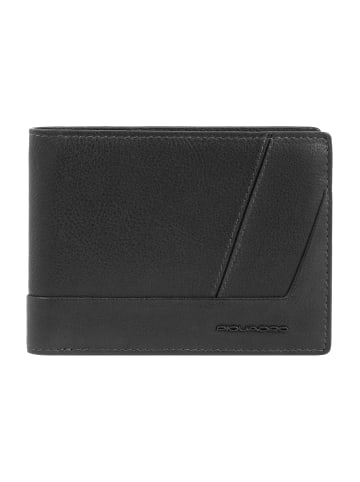 Piquadro Carl Geldbörse RFID Schutz Leder 12.5 cm in black