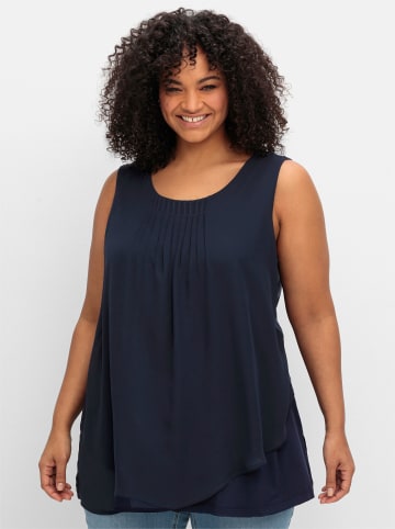 sheego 2-in-1-Top in tiefblau