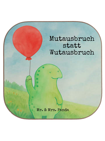 Mr. & Mrs. Panda Untersetzer für Gläser Schildkröte Luftballon D... in Weiß