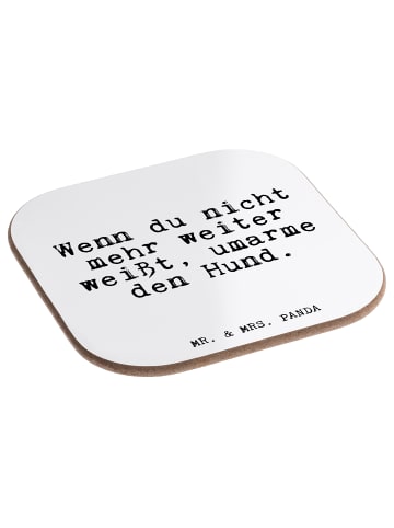 Mr. & Mrs. Panda Bierdeckel Wenn du nicht mehr... mit Spruch in Weiß