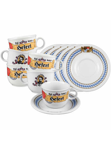 Seltmann Weiden 6er Set Kaffeetassen mit Untertassen Compact Bayern 210 ml in bunt