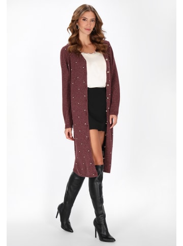 faina Women Cardigan in burgundy