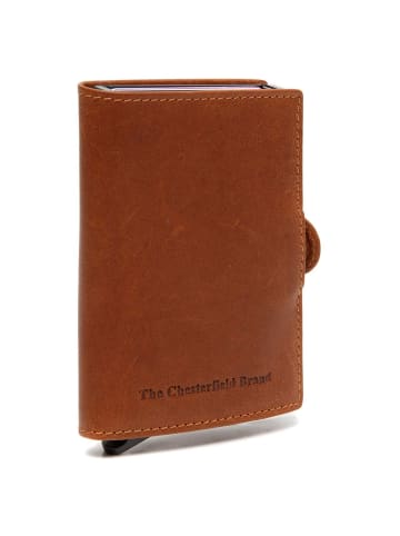 The Chesterfield Brand Lagos - Kreditkartenetui 6cc 10 cm RFID (black) in cognac