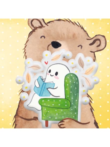 Mr. & Mrs. Panda Tierkissen Gespenst  Buch  ohne Spruch in Weiß