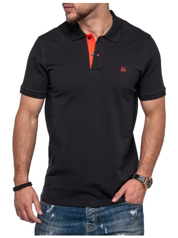 Jack & Jones Poloshirt - JJINFIPOLO Basic in Schwarz-Rot