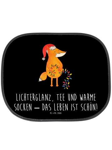 Mr. & Mrs. Panda Sonnenschutz Fuchs Weihnachten mit Spruch in Schwarz