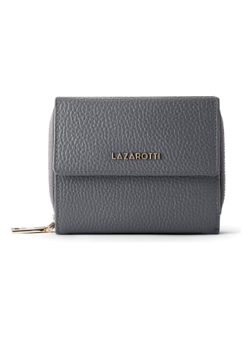 Lazarotti Bologna Leather Geldbörse Leder 12 cm in grey